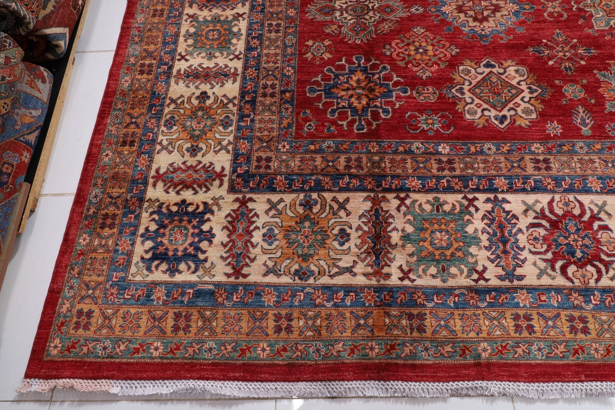 13x17 ft. Large Palace Rug Red Area Hand knotted Rug, 12'7x16'9 Traditional Rug, Rug For Living Room, Oriental Rug, Office Rug, Home Decor - Jerm Rugs - Jerm Rugs