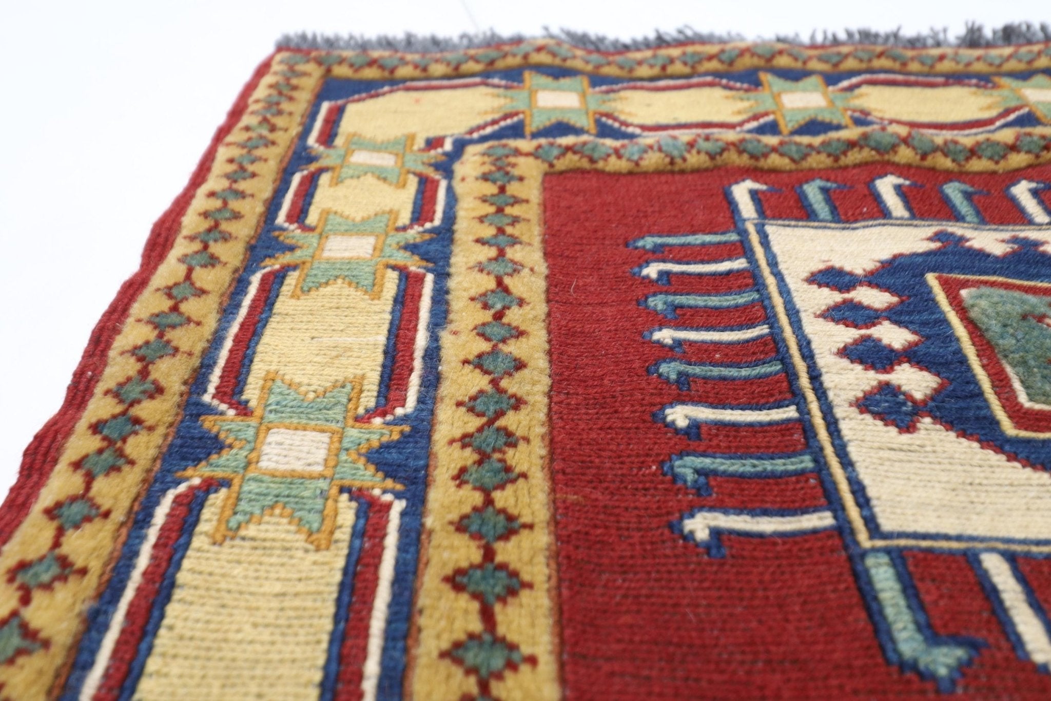 2x2 Tribal Flat Weaved Small Kilim | 2x2'3 ft Hand Knotted Kilim | Doormat Kilim | Home Decor | Afghan Rug | Summak Kilim | Bathroom Kilim - Jerm Rugs - Handmade Afghan Rug - Jerm Rugs