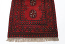 2x3 ft Bokhara Red Doormat Rug,1'9x3'4 ft Afghan Hand Knotted Rug, Bedroom Rug, Small Rug, Kitchen Rug, Kids Room Rug, Bathroom Rug - Jerm Rugs - Handmade Afghan Rug - Jerm Rugs