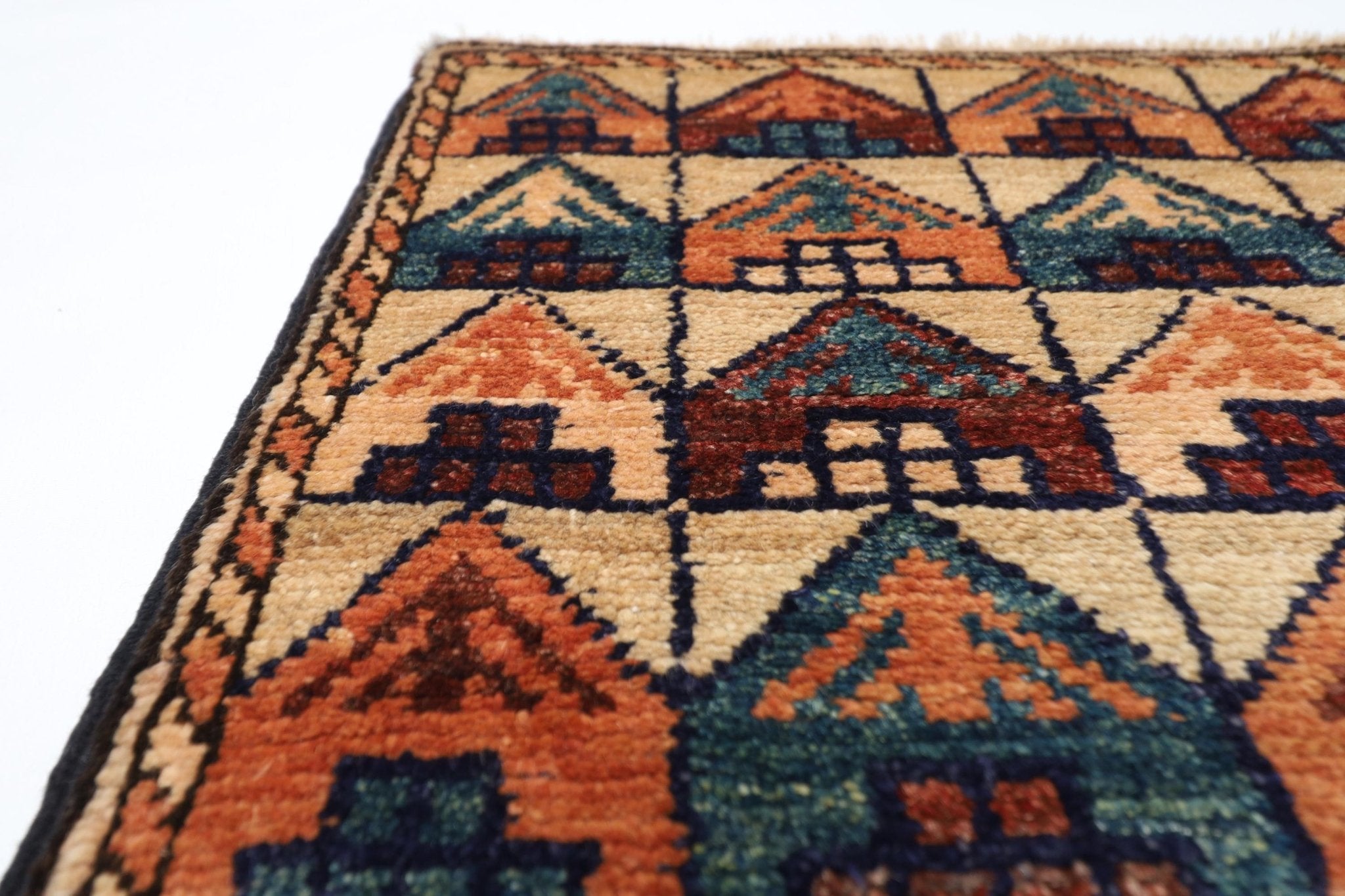 2x3 ft Gabbeh Tribal Doormat Rug, Afghan Hand Knotted Rug, Bedroom Rug, Small Rug, Kitchen Rug, Kids Room Rug, Small Rug, Bathroom Rug - Jerm Rugs - Handmade Afghan Rug - Jerm Rugs