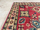 2x3 ft Kazak Doormat Rug, 1'11x2'10 ft Afghan Hand Knotted Rug, Bedroom Rug, Small Rug, Kitchen Rug, Kids Room Rug, Office Rug, Bathroom Rug - Jerm Rugs - Handmade Afghan Rug - Jerm Rugs