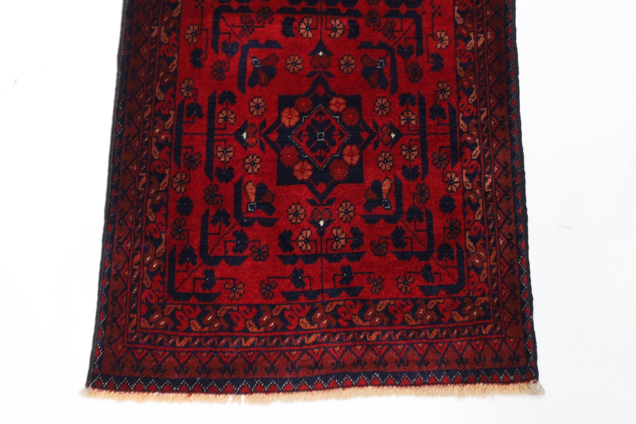 2x3 ft Red Bokhara Doormat Rug, Afghan Hand Knotted Soft wool Rug, Bedroom Rug, Small Rug, Kitchen Rug, Kids Room Rug, Bathroom Rug - Jerm Rugs - Handmade Afghan Rug - Jerm Rugs