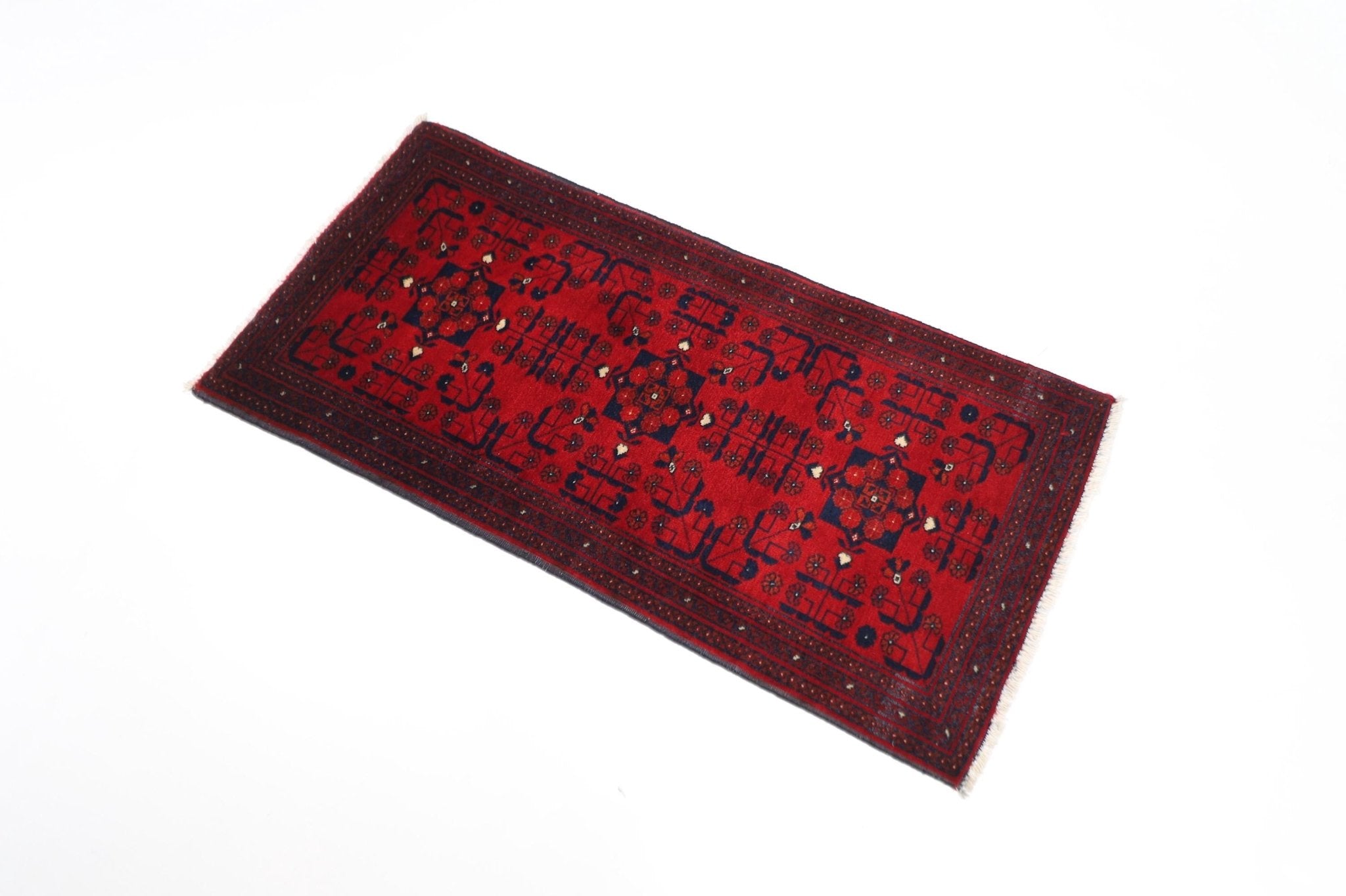 2x3 ft Red Bokhara Doormat Rug, Afghan Hand Knotted wool Rug, Bedroom Rug, , Kitchen Rug, Kids Room Rug, Small Rug, Bathroom Rug, Boha Rug,