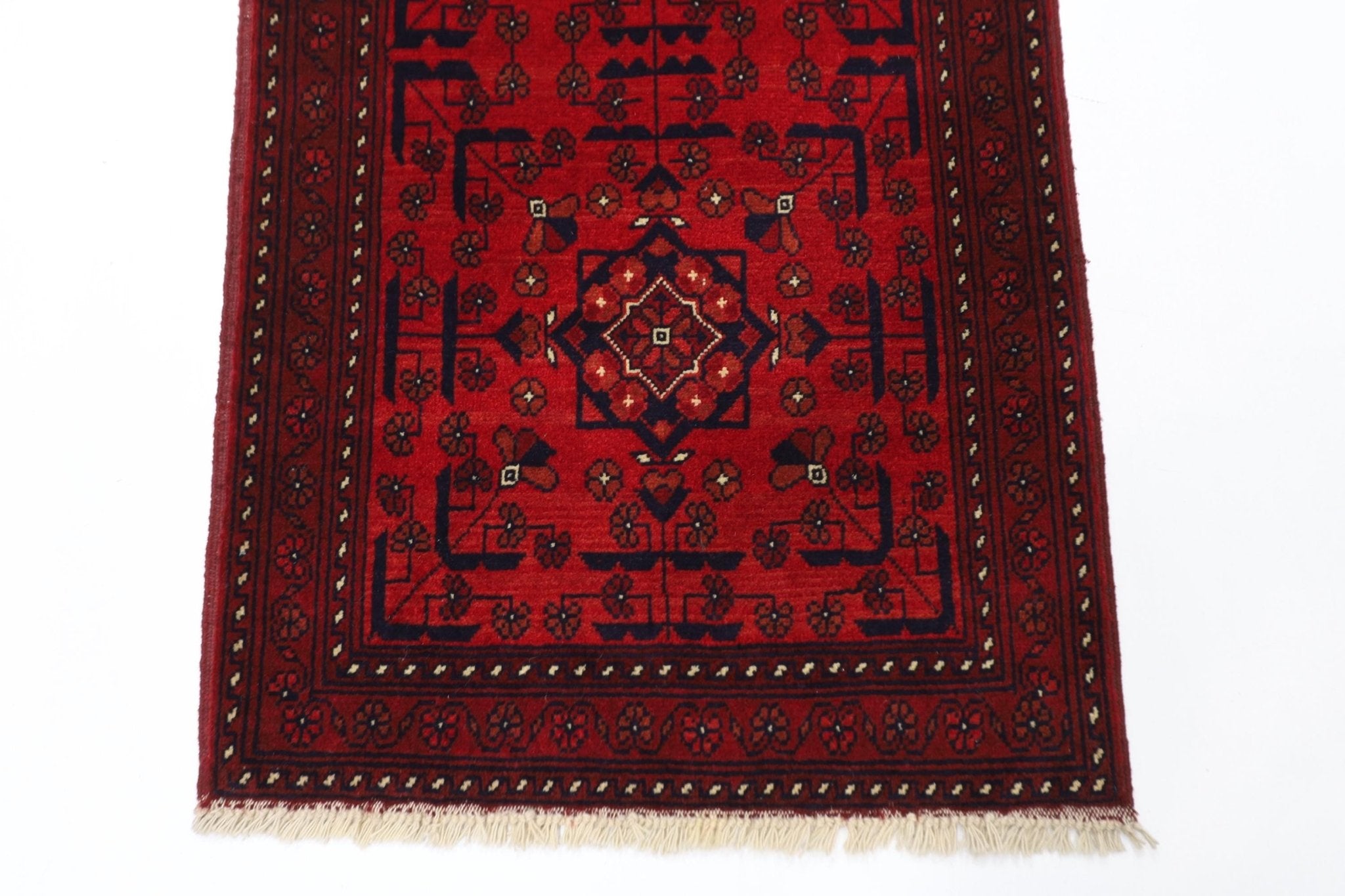 2x3 ft Red Bokhara Doormat Rug, Afghan Hand Knotted wool Rug, Bedroom Rug, Small Rug, Kitchen Rug, Kids Room Rug, Office Rug, Bathroom Rug - Jerm Rugs - Handmade Afghan Rug - Jerm Rugs