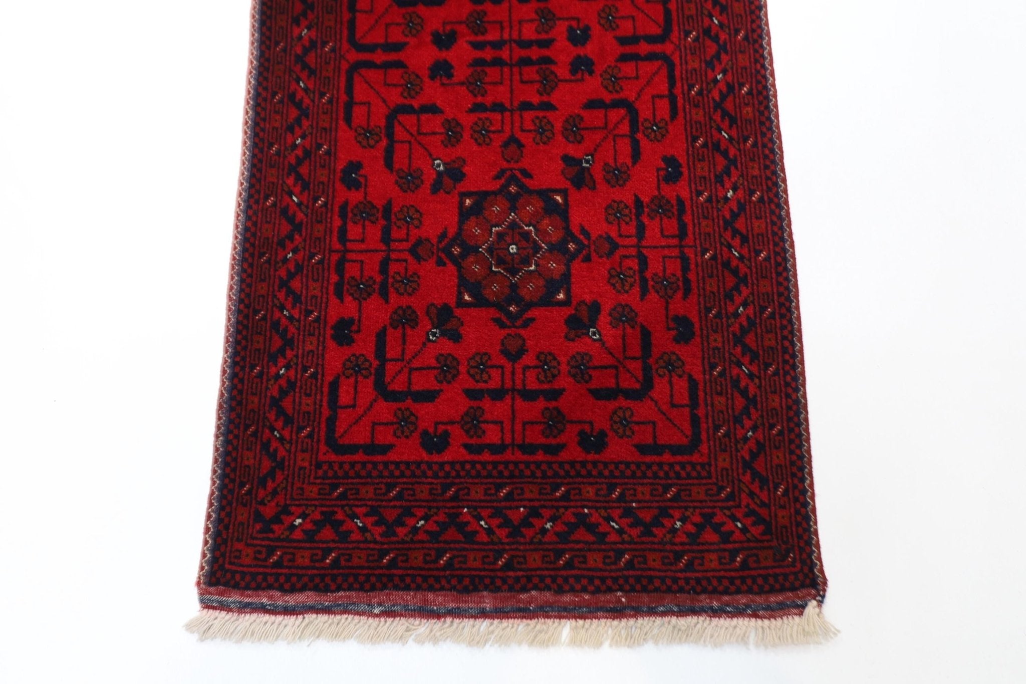 2x3 ft Red Bokhara Tribal Doormat Rug, Afghan Hand Knotted Rug, Bedroom Rug, , Kitchen Rug, Kids Room Rug, Small Rug, Bathroom Rug - Jerm Rugs - Handmade Afghan Rug - Jerm Rugs