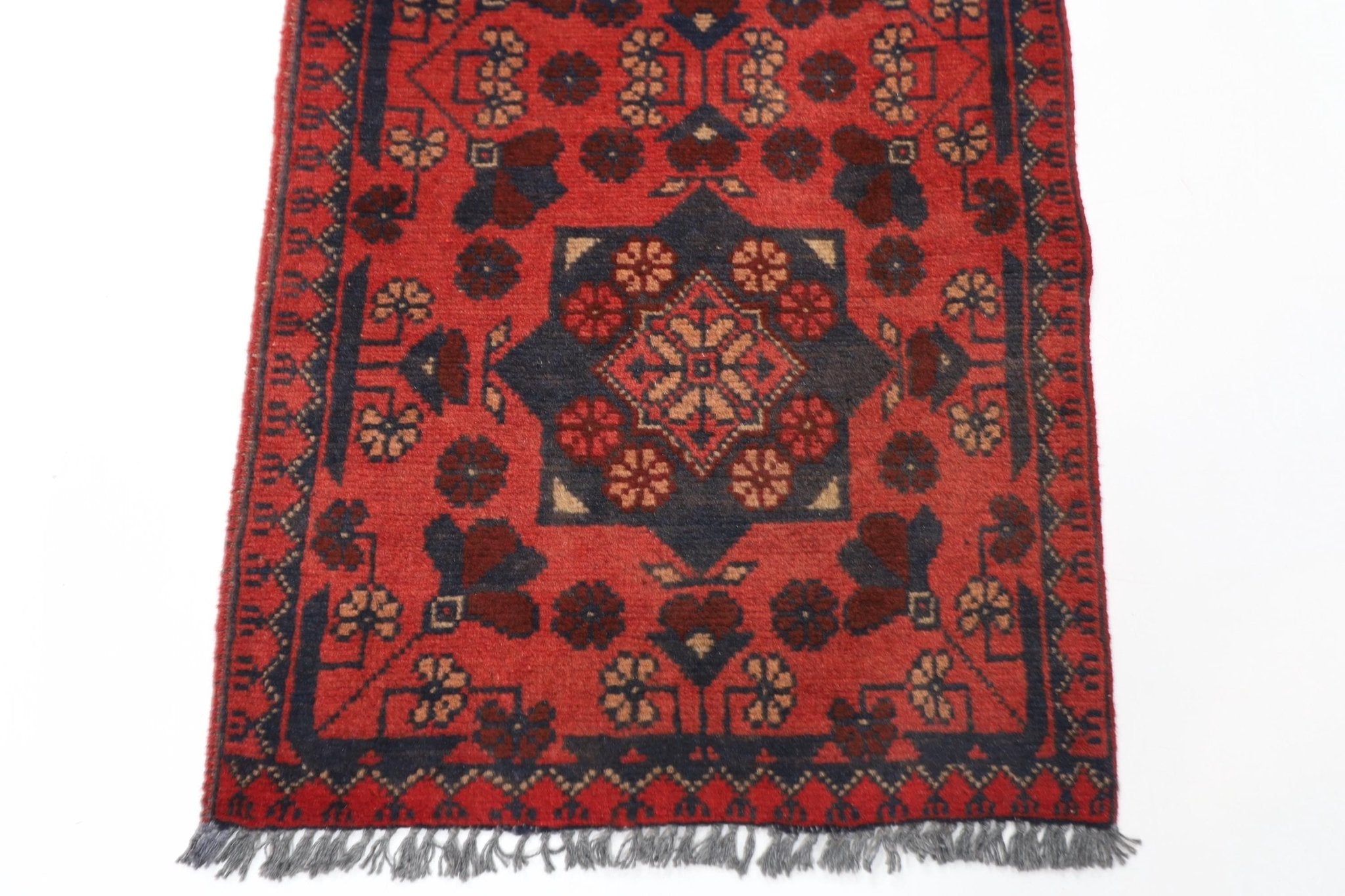 2x3 ft Red Doormat Rug, Afghan Hand Knotted wool Rug, Bedroom Rug, Small Rug, Kitchen Rug, Kids Room Rug, Small Rug, Bathroom Rug - Jerm Rugs - Handmade Afghan Rug - Jerm Rugs