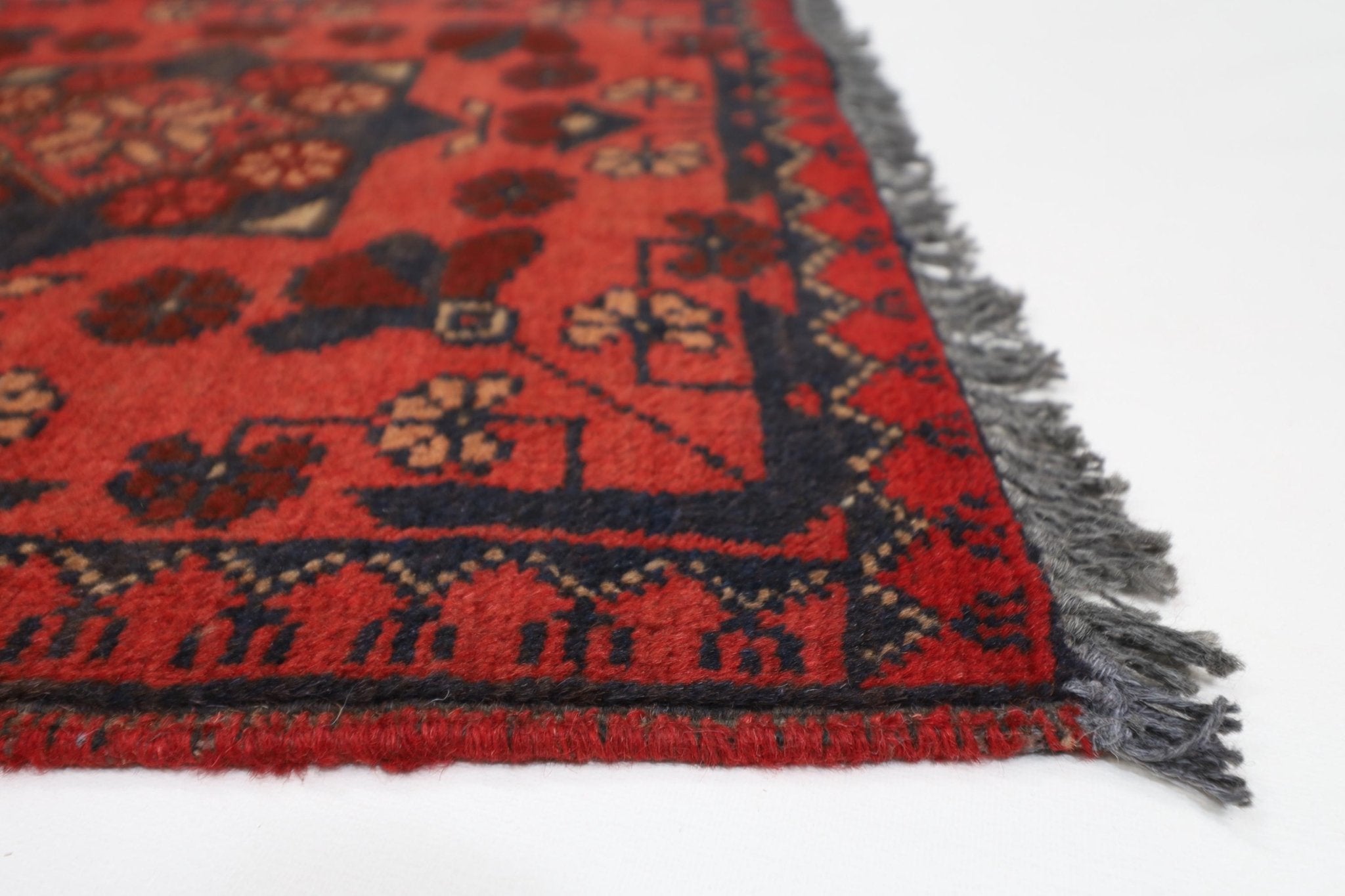 2x3 ft Red Doormat Rug, Afghan Hand Knotted wool Rug, Bedroom Rug, Small Rug, Kitchen Rug, Kids Room Rug, Small Rug, Bathroom Rug - Jerm Rugs - Handmade Afghan Rug - Jerm Rugs