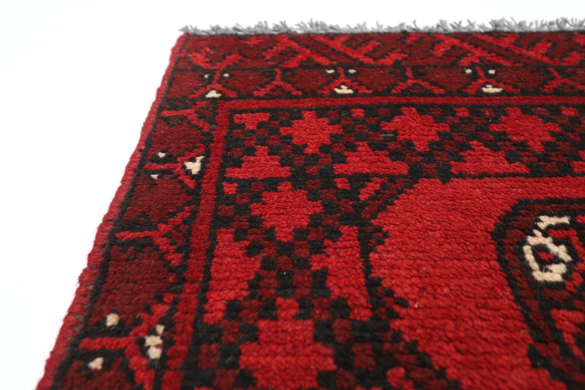 2x3 ft Red Tribal Doormat Rug, Afghan Hand Knotted Rug, Bedroom Rug, , Kitchen Rug, Kids Room Rug, Small Rug, Bathroom Rug, Boha Rug, - Jerm Rugs - Handmade Afghan Rug - Jerm Rugs