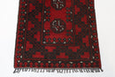 2x3 ft Tribal Red Doormat Rug, Afghan Hand Knotted wool Rug, Bedroom Rug, Small Rug, Kitchen Rug, Kids Room Rug, Office Rug, Bathroom Rug - Jerm Rugs - Handmade Afghan Rug - Jerm Rugs