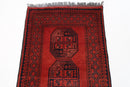 2x5 ft Red Bokhara Tribal Doormat Rug, 2'2x4'10 ft Afghan Hand Knotted Rug, Bedroom Rug, Kitchen Rug, Kids Room Rug,Bathroom Rug, Boha Rug - Jerm Rugs - Handmade Afghan Rug - Jerm Rugs