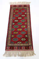 2x5 ft Red Bokhara Tribal Doormat Rug,2'2x4'9 ft Afghan Hand Knotted Rug, Bedroom Rug, Kitchen Rug, Kids Room Rug, , Bathroom Rug, Boha Rug, - Jerm Rugs - Handmade Afghan Rug - Jerm Rugs