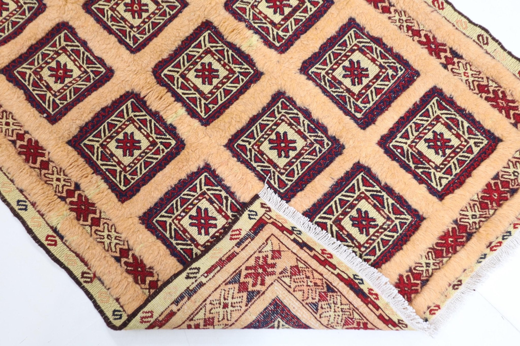 3x4 ft CarpetKilim Rug, 2'10x4'1 ft 86x123 cm Afghan Hand knotted Rug, Rug For Living Room, Oriental Rug, Doormat, Bathroom Rug, - Jerm Rugs - Handmade Afghan Rug - Jerm Rugs