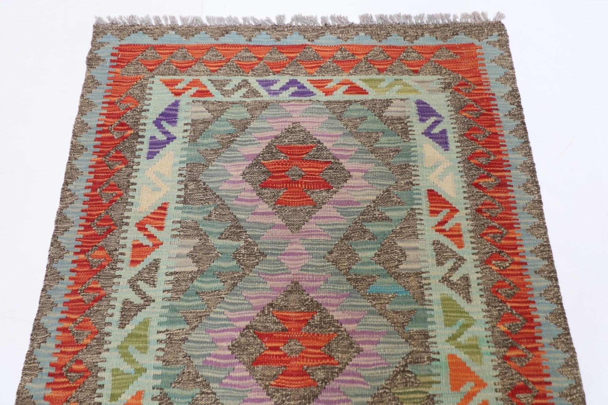 3x4 ft Doormat Flat Weaved Tribal kilim | 2'10x4'2 ft 85x127 cm Afghan hand woven Natural Color wool kilim | Living room rug | Bedroom rug - Jerm Rugs - Handmade Afghan Rug - Jerm Rugs