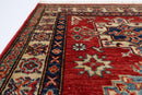 3x4 ft Kazak Red Area Rug, 2'8x4 Afghan Hand Knotted Soft wool Rug, Bedroom Rug, Living Room Rug, Kitchen Rug, Kids Room Rug, Office Rug - Jerm Rugs - Handmade Afghan Rug - Jerm Rugs