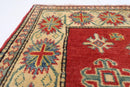 3x4 ft Kazak Red Tribal Doormat Rug, Afghan Hand Knotted Rug, Bedroom Rug, Kitchen Rug, Kids Room Rug, Small Rug, Bathroom Rug, Boha Rug, - Jerm Rugs - Handmade Afghan Rug - Jerm Rugs