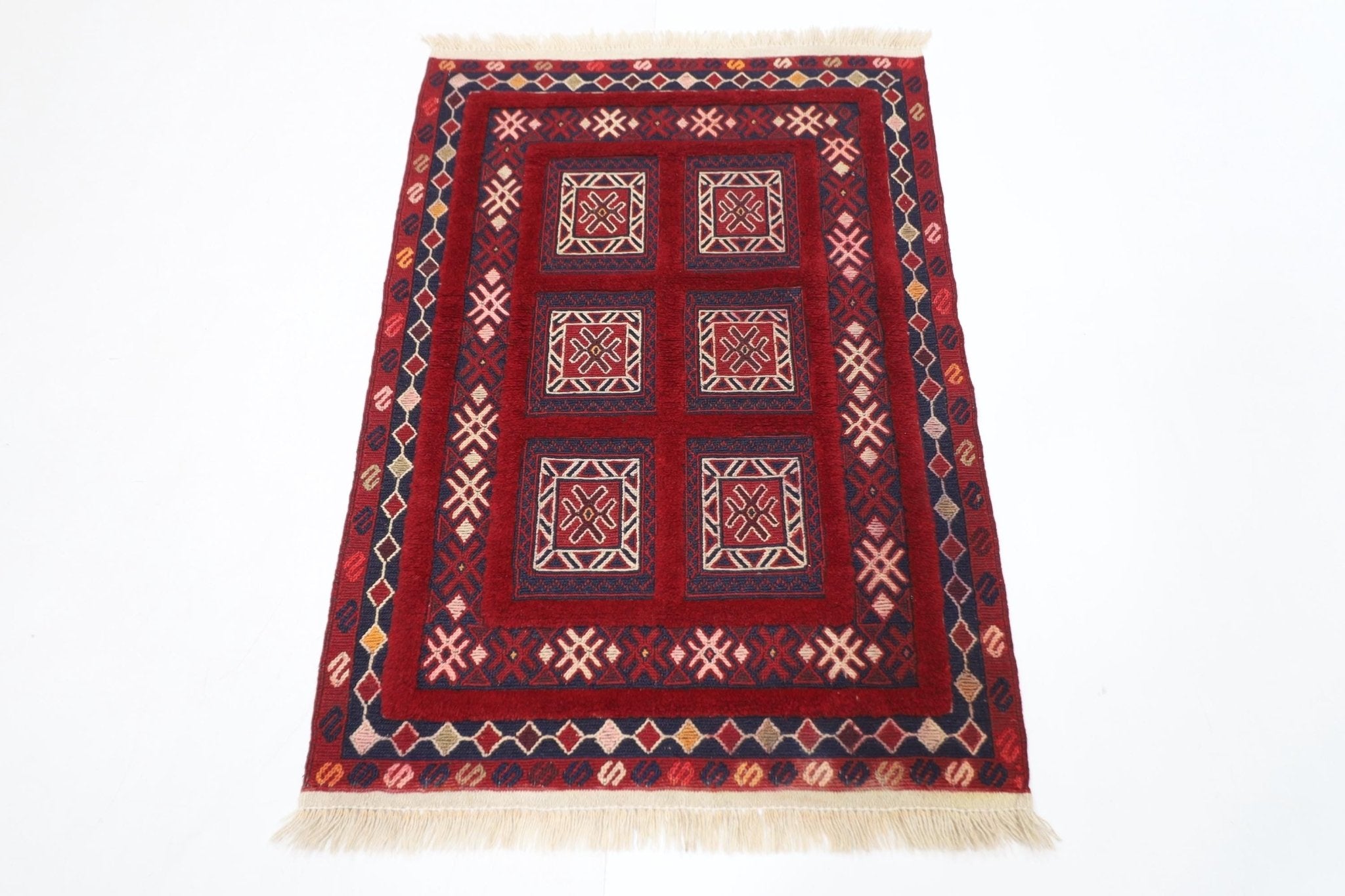 3x4 ft Red Kilim Carpet Small Kilim, Afghan Hand Knotted Rug, Door mat Kilim, Tribal Kilim, Entryway Rug, Kitchen Rug, Bathroom Kilim