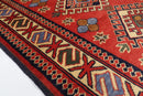 3x4 Red Kazak Doormat Rug 2'9x4 ft Afghan Hand Knotted Rug | Rug For Living Room | Home Decoration | Kids room Rug | bathroom Rug | - Jerm Rugs - Handmade Afghan Rug - Jerm Rugs