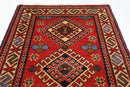 3x4 Red Kazak Doormat Rug 2'9x4 ft Afghan Hand Knotted Rug | Rug For Living Room | Home Decoration | Kids room Rug | bathroom Rug | - Jerm Rugs - Handmade Afghan Rug - Jerm Rugs