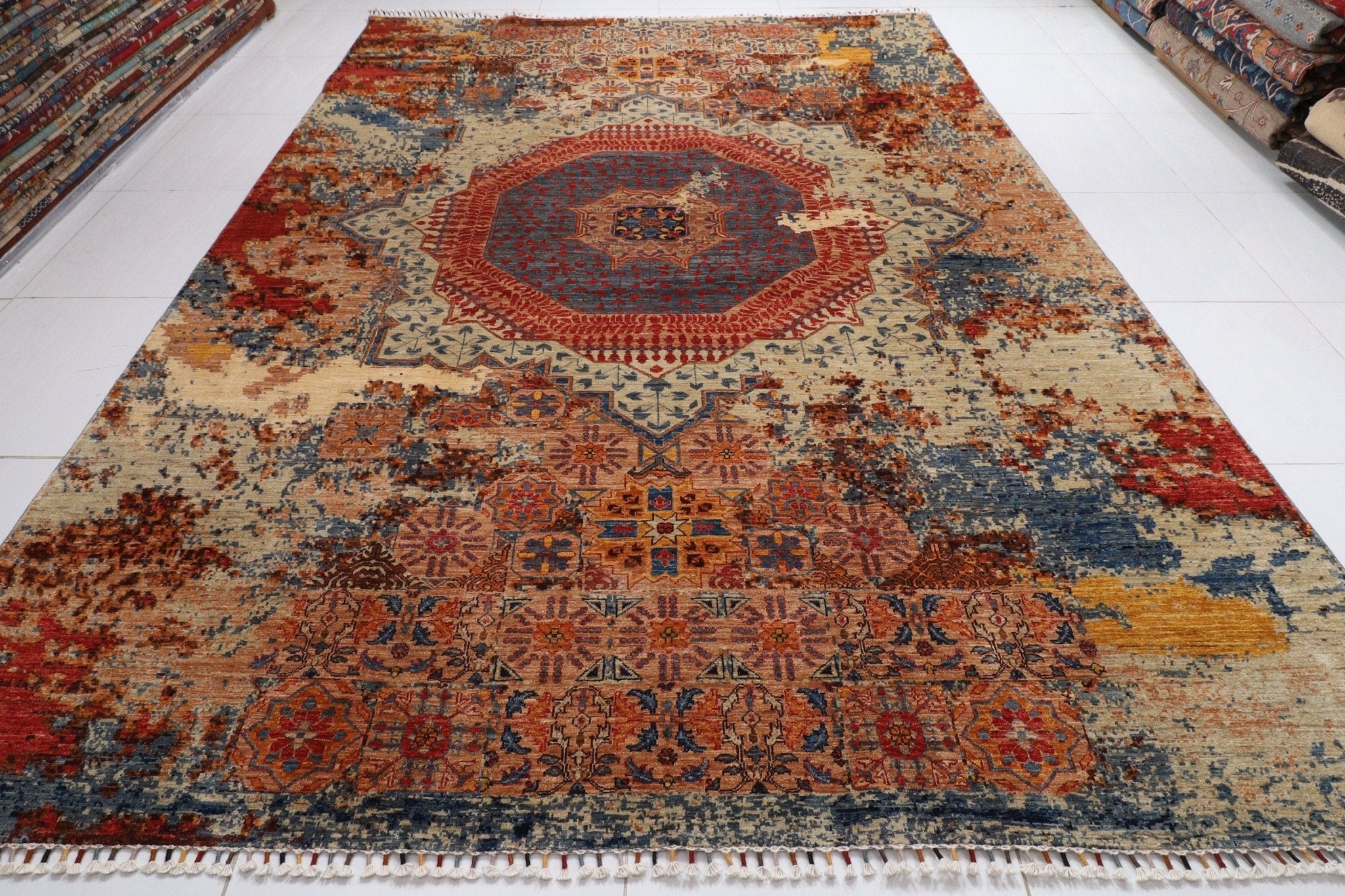 Abstract Elegance - 273x369 cm - Jerm Rugs - Handmade Afghan Rug - Jerm Rugs