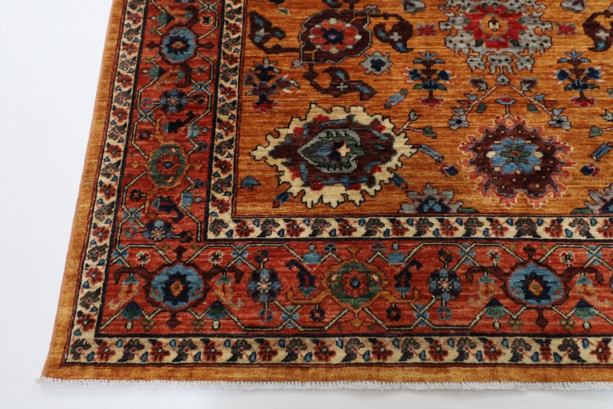 Afghan - 183 x 270 cm (6 x 9 ft) Hand Knotted Wool Rug - Jerm Rugs - Handmade Afghan Rug - Jerm Rugs