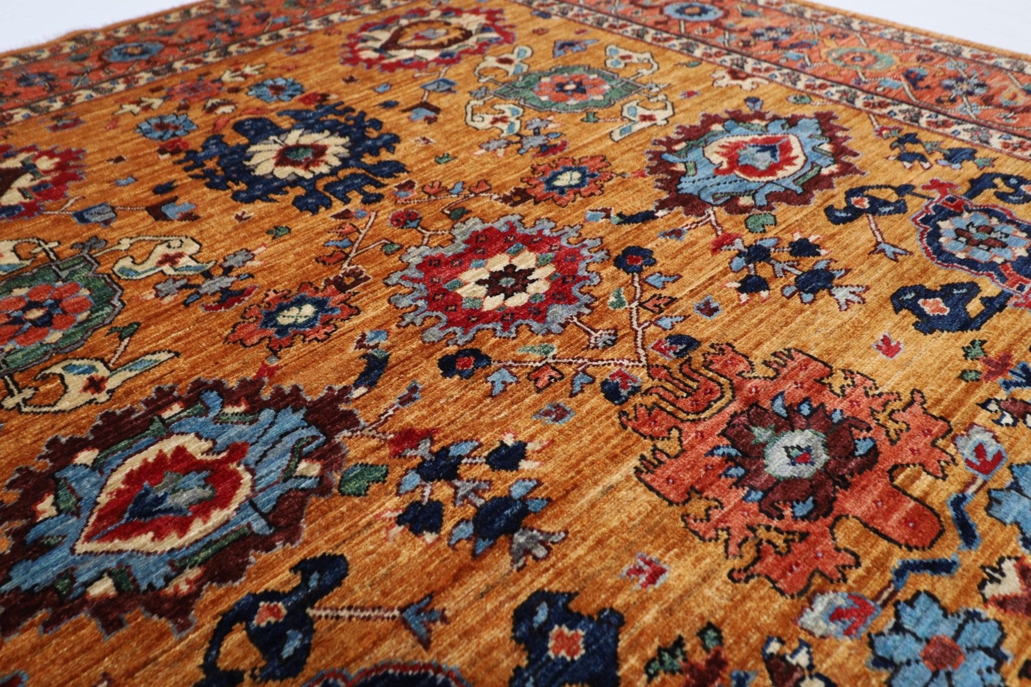 Afghan - 183 x 270 cm (6 x 9 ft) Hand Knotted Wool Rug - Jerm Rugs - Handmade Afghan Rug - Jerm Rugs