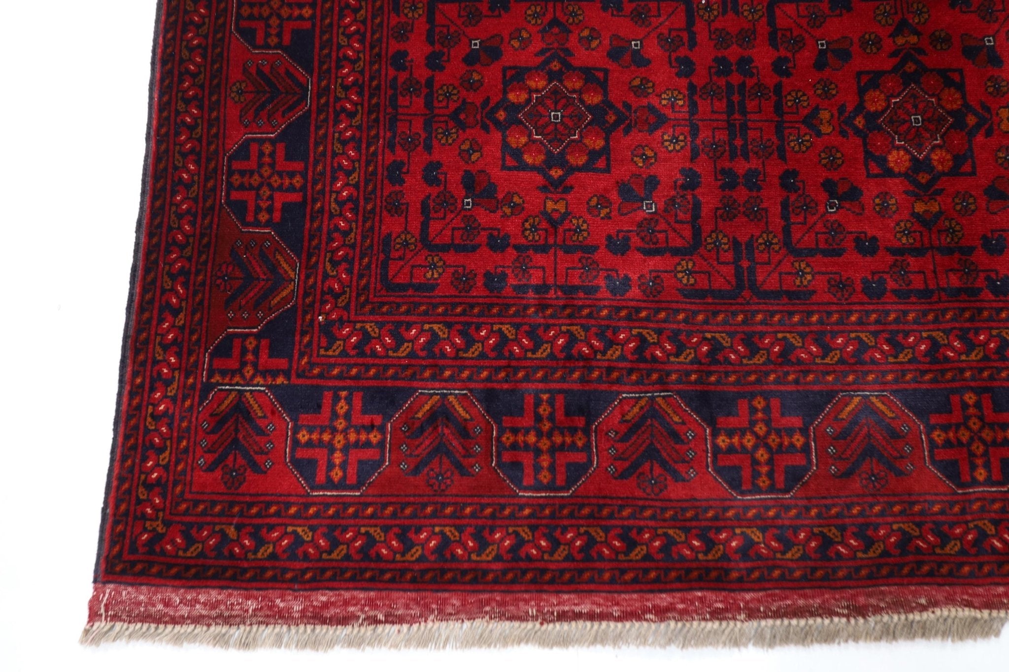 Afghan Hand - Knotted Oriental Rug - 148 x 202 cm - Jerm Rugs - Handmade Afghan Rug - Jerm Rugs