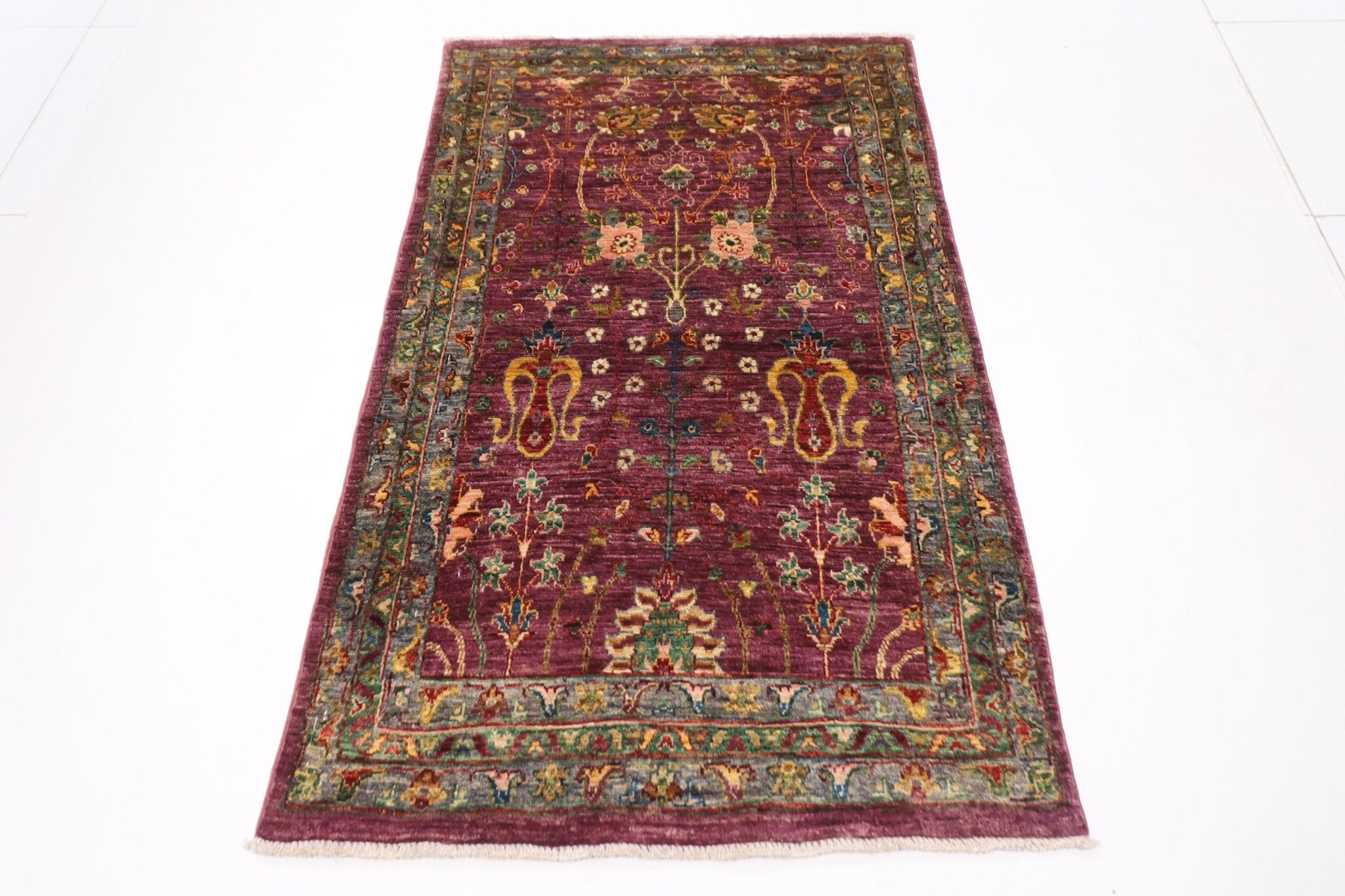 Afghan Hand-Knotted Rug - 3'3 x 5'5 ft (98 x 164 cm)