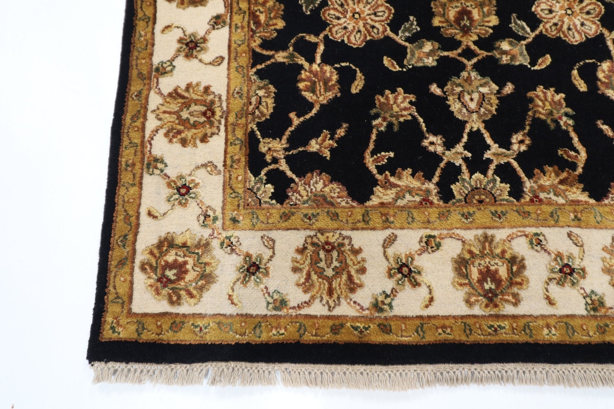 Afghan Hand - Knotted Silk Wool Rug - 3'11x6'1 ft (120x185 cm) - Jerm Rugs - Handmade Afghan Rug - Jerm Rugs