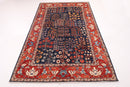 Afghan Hand Knotted Tree Style Rug - 6'3" x 8'10" ft (189 x 269 cm) - Jerm Rugs - Handmade Afghan Rug - Jerm Rugs