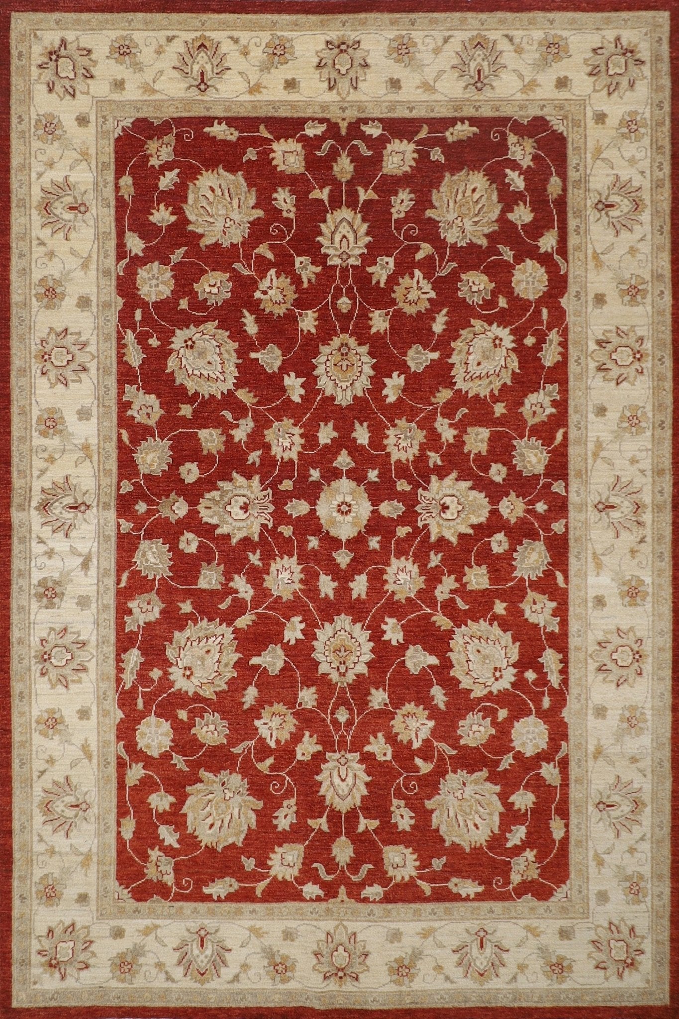 Afghan Hand-Knotted Wool Rug - 206 x 290 cm