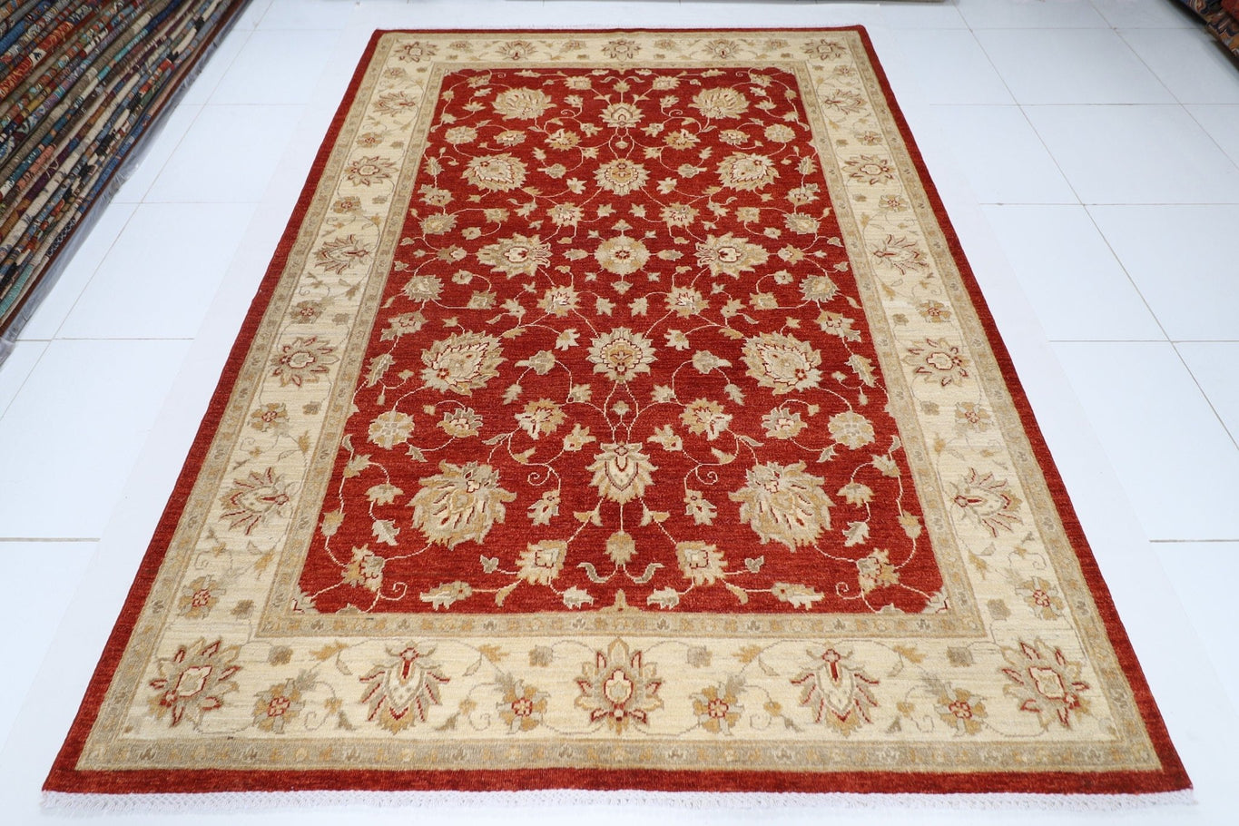 Afghan Hand-Knotted Wool Rug - 206 x 290 cm