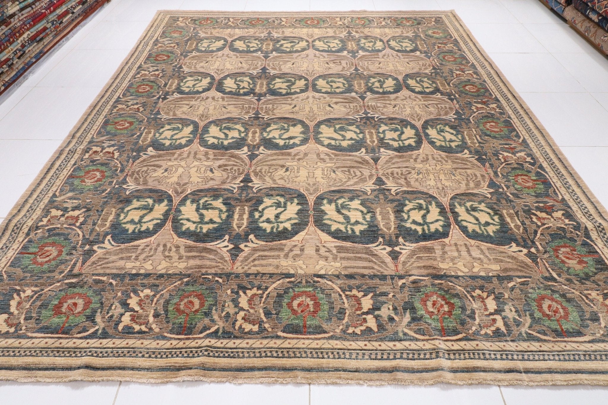 Afghan Hand - Knotted Wool Rug - 270x340 cm - Jerm Rugs - Handmade Afghan Rug - Jerm Rugs