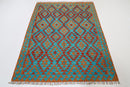 Afghan Kilim - 157x199 cm - Jerm Rugs - Handmade Afghan Rug - Jerm Rugs