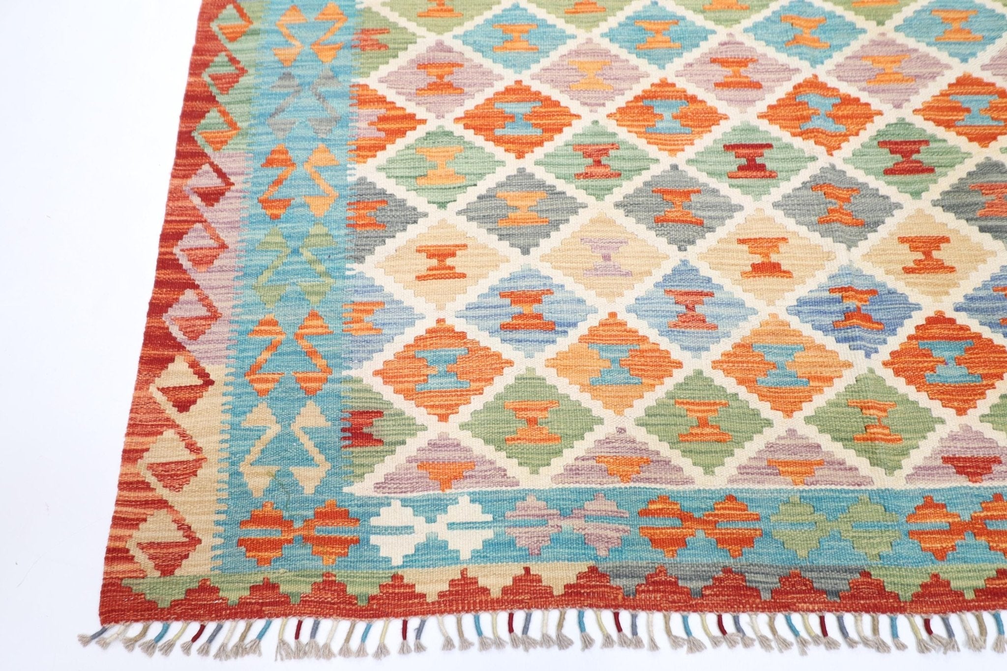 Afghan Kilim - 209 x 293 cm - Jerm Rugs - Jerm Rugs