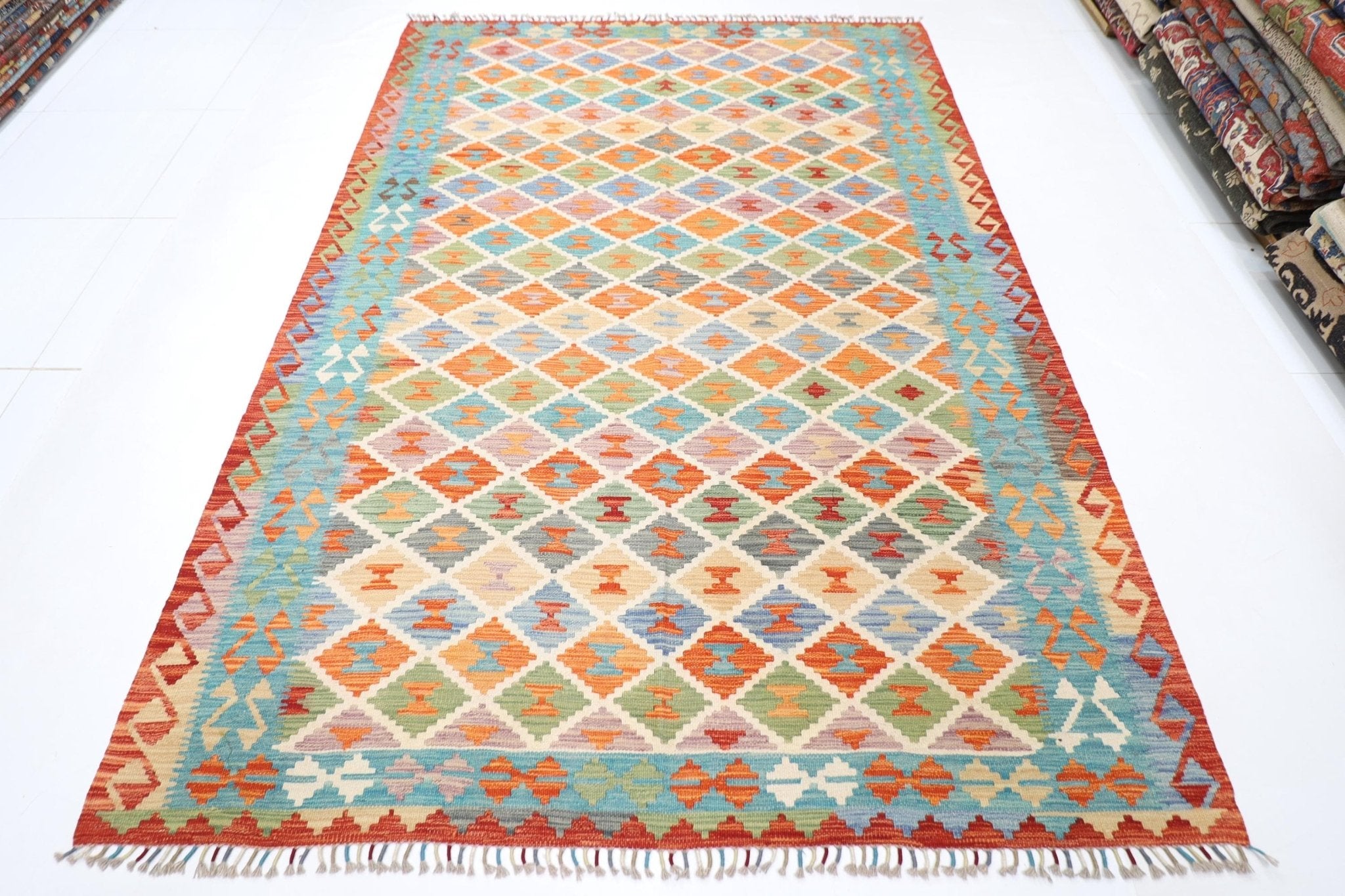 Afghan Kilim - 209 x 293 cm - Jerm Rugs - Jerm Rugs