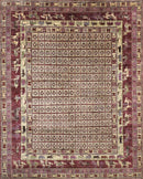 Afghan Pazyryk Rug - 252 x 294 cm (8.4 x 9.8 ft) - Jerm Rugs - Handmade Afghan Rug - Jerm Rugs