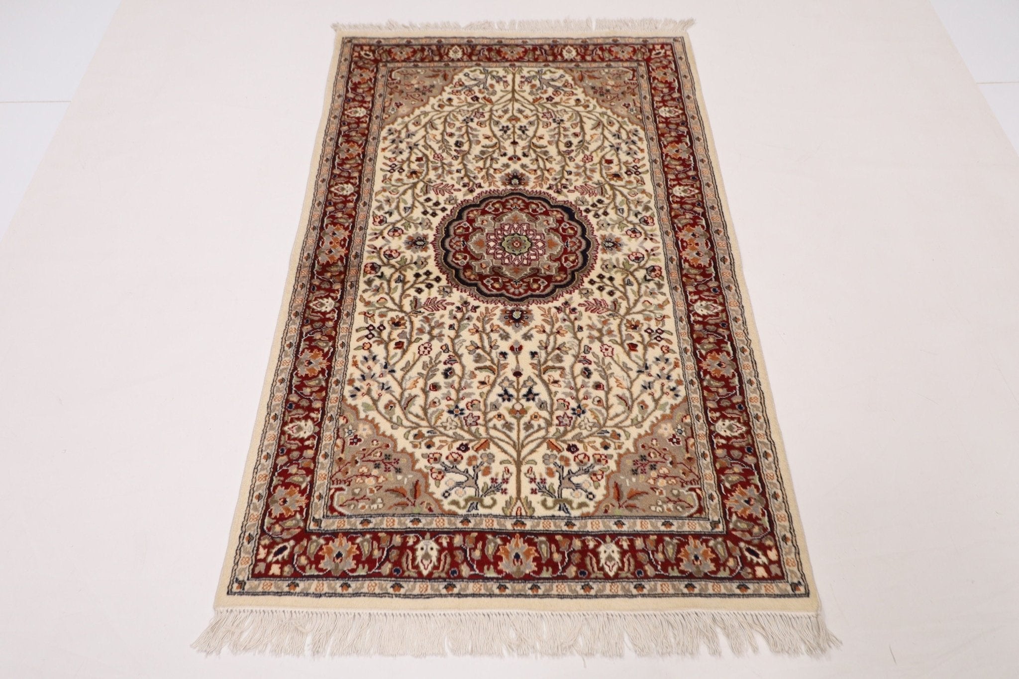 Afghan Traditional Rug - 3.2x5.2 ft (96x157 cm) Hand-Knotted Wool Area Rug