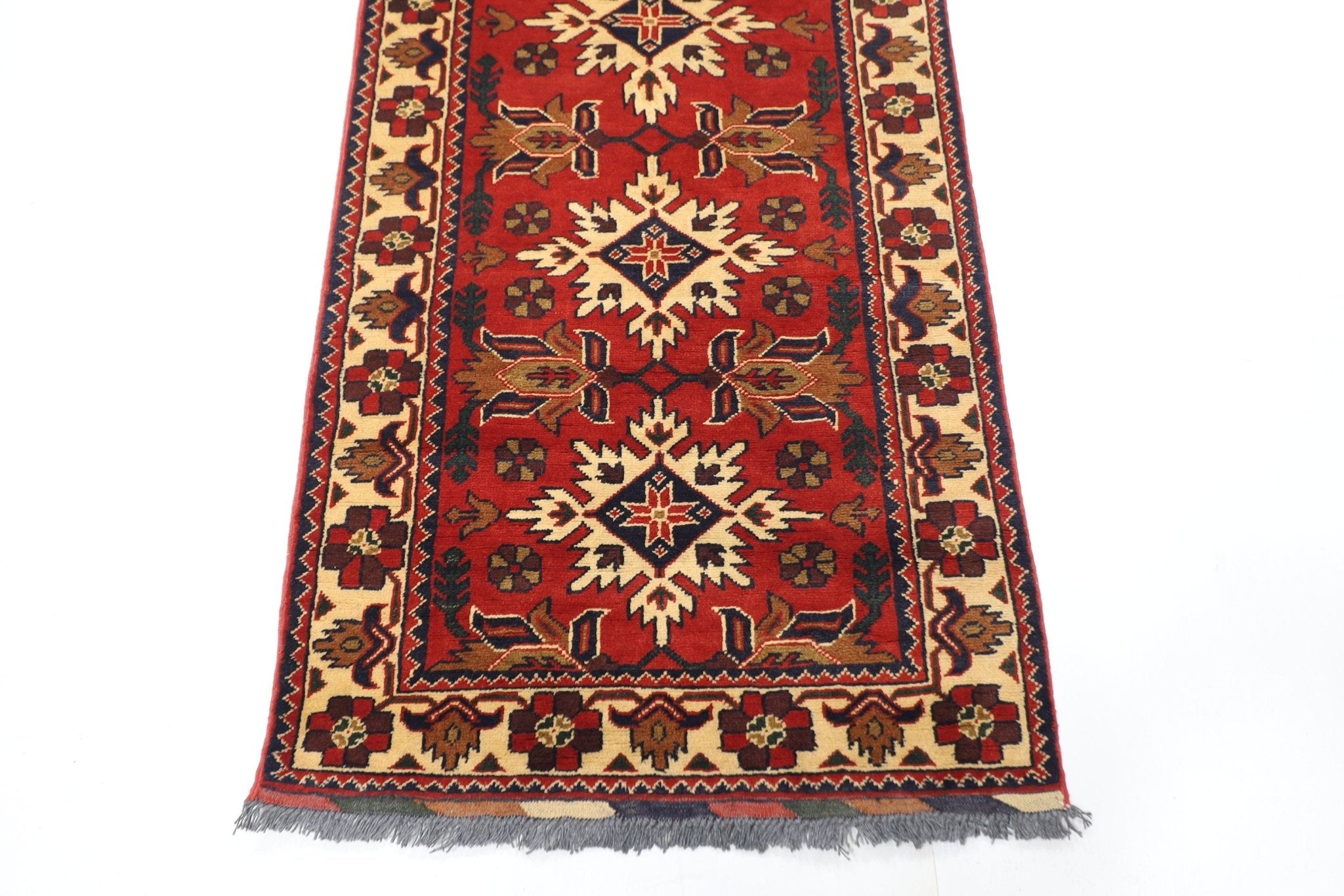 Afghan Tribal Hand - Knotted Wool Rug - 85 x 292 cm - Jerm Rugs - Jerm Rugs