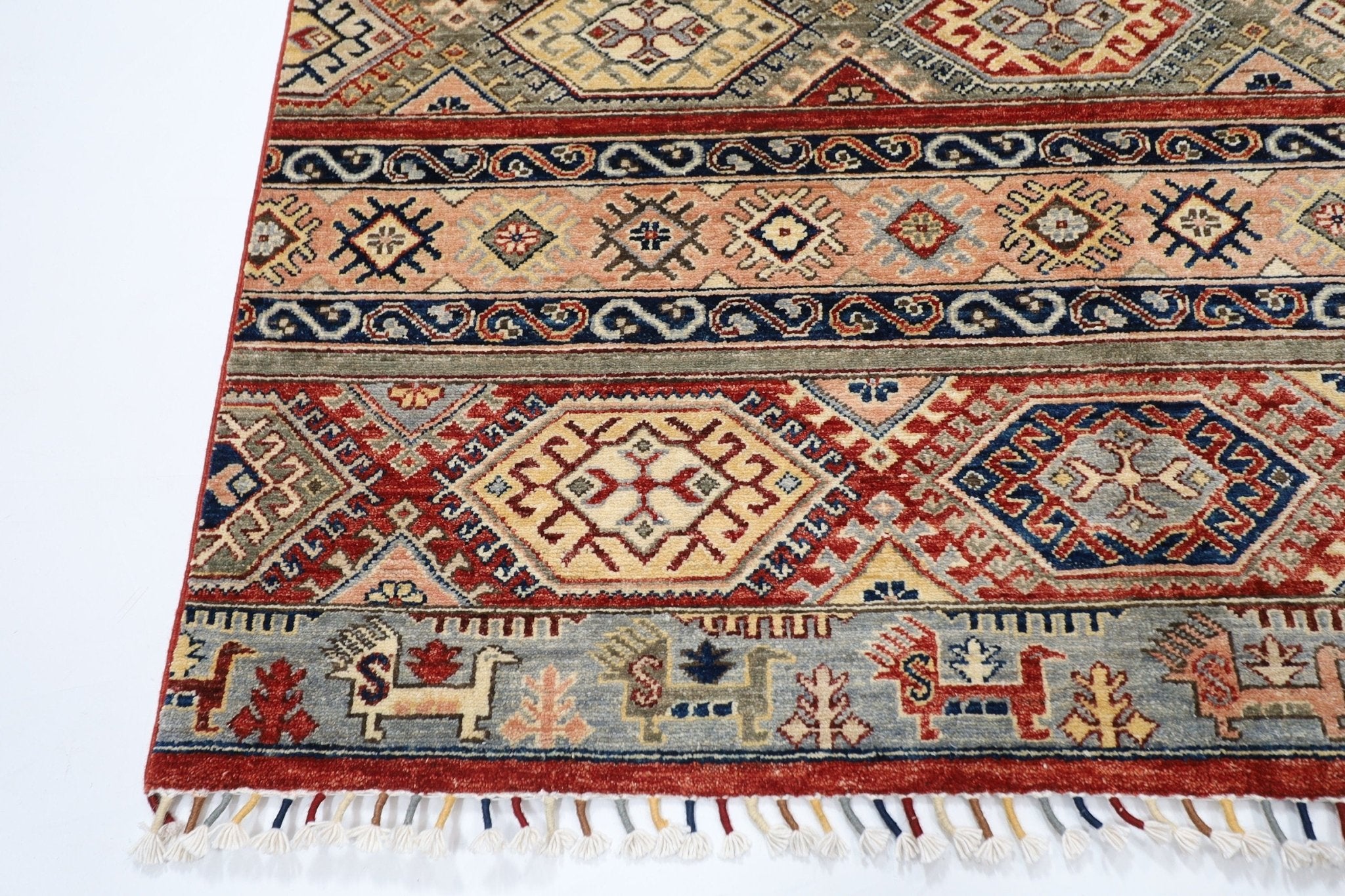 Afghan Tribal Rug - 150 x 213 cm, 4.11 x 7 ft - Jerm Rugs - Handmade Afghan Rug - Jerm Rugs