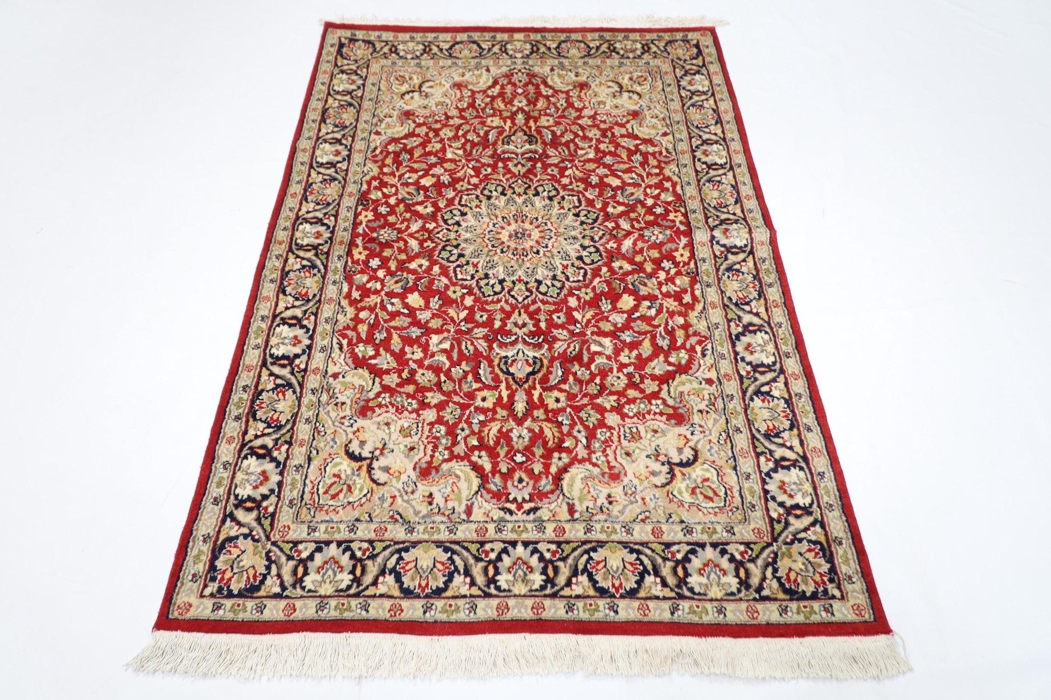 Afghan Tribal Wool Rug - 4x6.2 ft (122 x 188 cm) - Jerm Rugs - Handmade Afghan Rug - Jerm Rugs