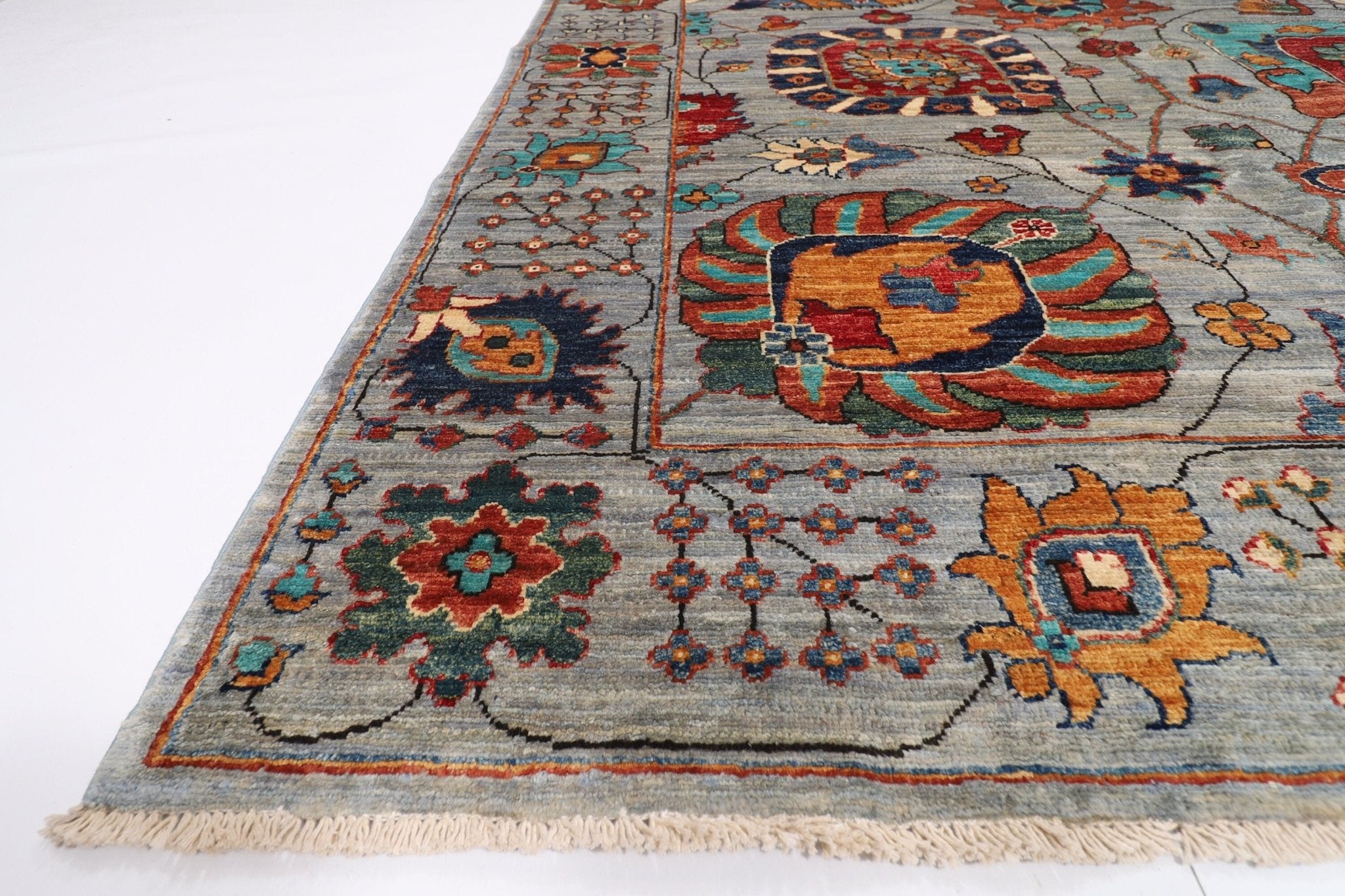 Afghan Turkmen Rug - 172x239 cm (5.8x7.10 ft) - Jerm Rugs - Handmade Afghan Rug - Jerm Rugs