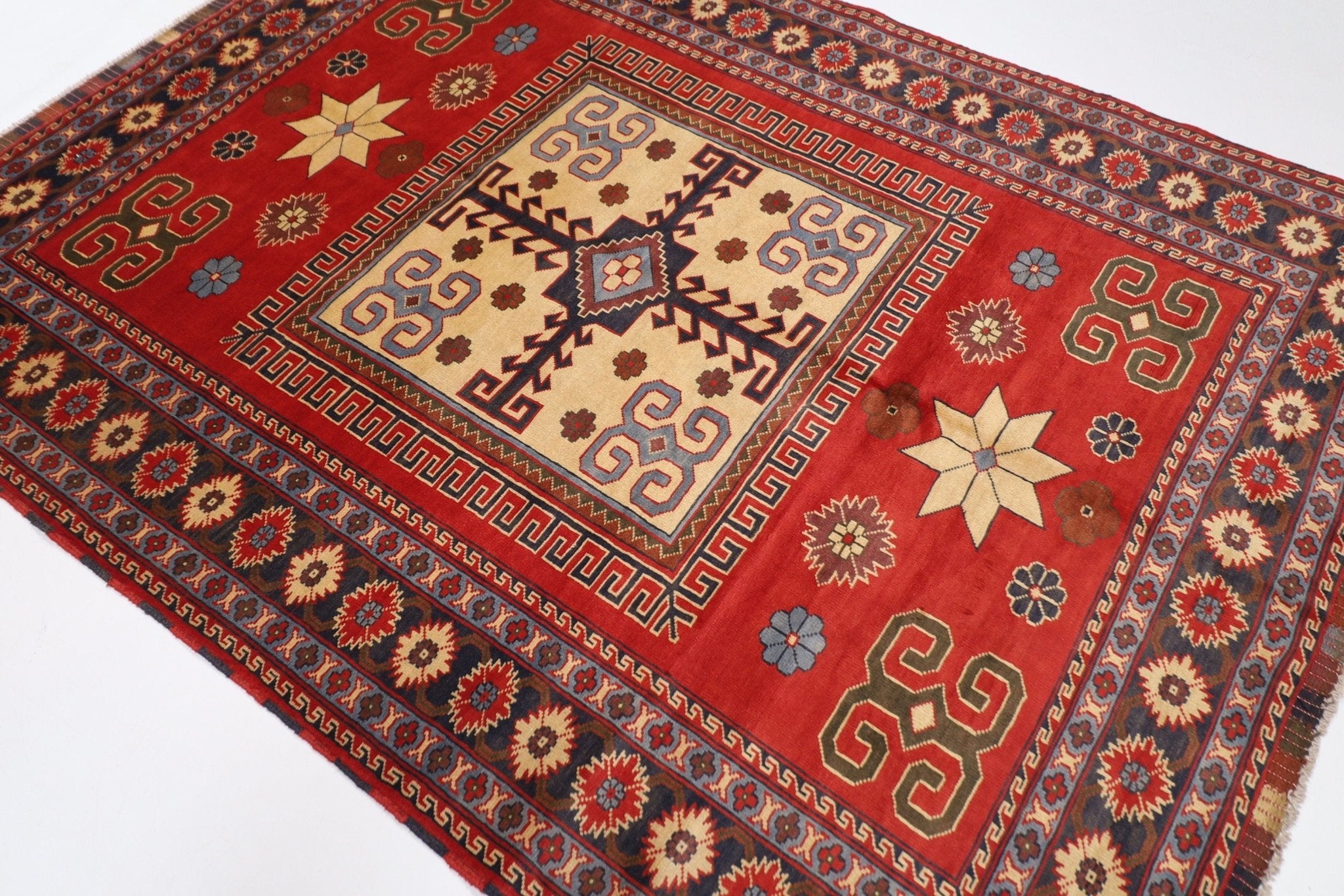 Artisan Afghan - 174 x 235 cm - Jerm Rugs - Handmade Afghan Rug - Jerm Rugs