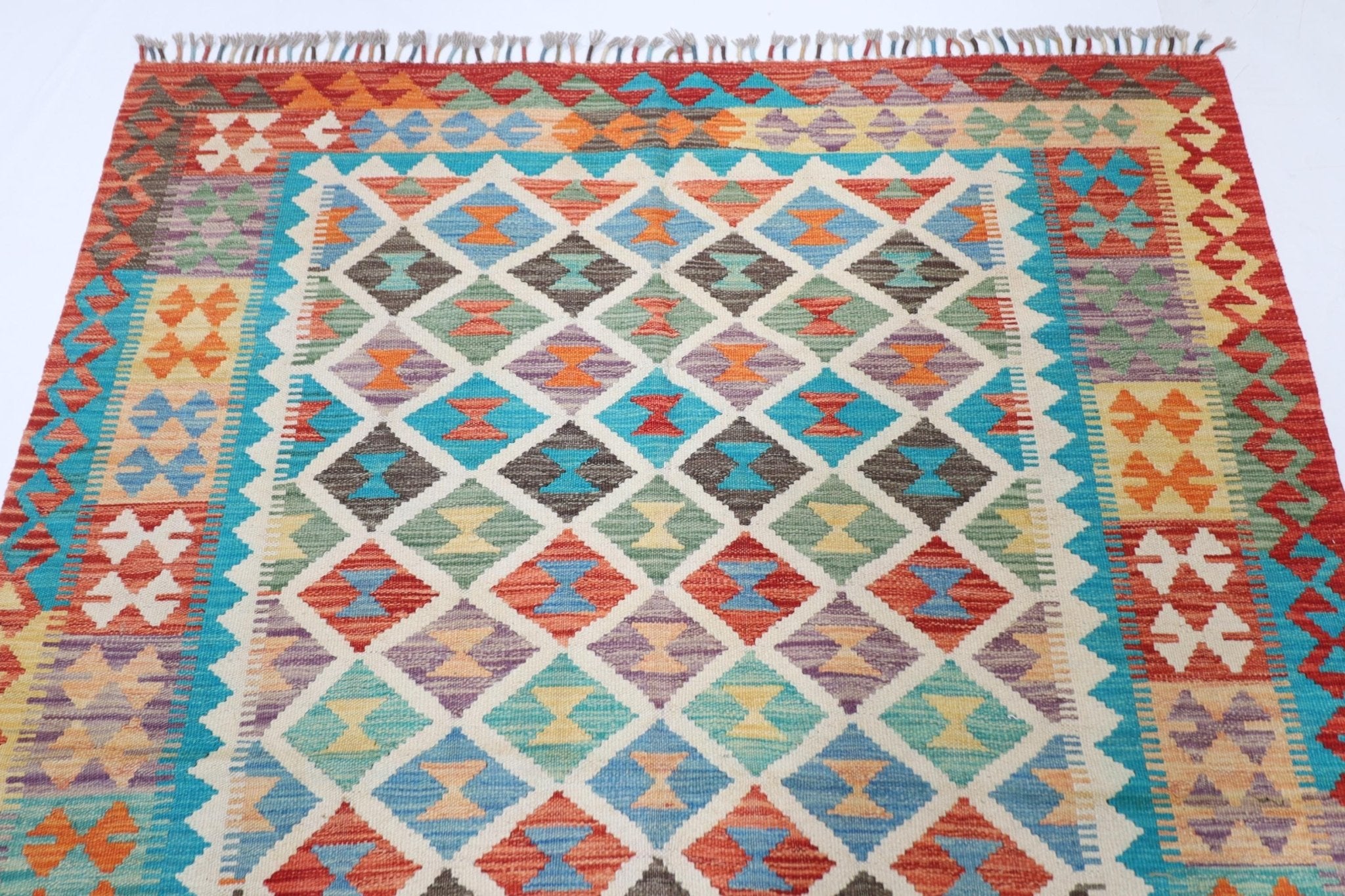 Artisan Kilim - 161x207 cm - Jerm Rugs - Handmade Afghan Rug - Jerm Rugs