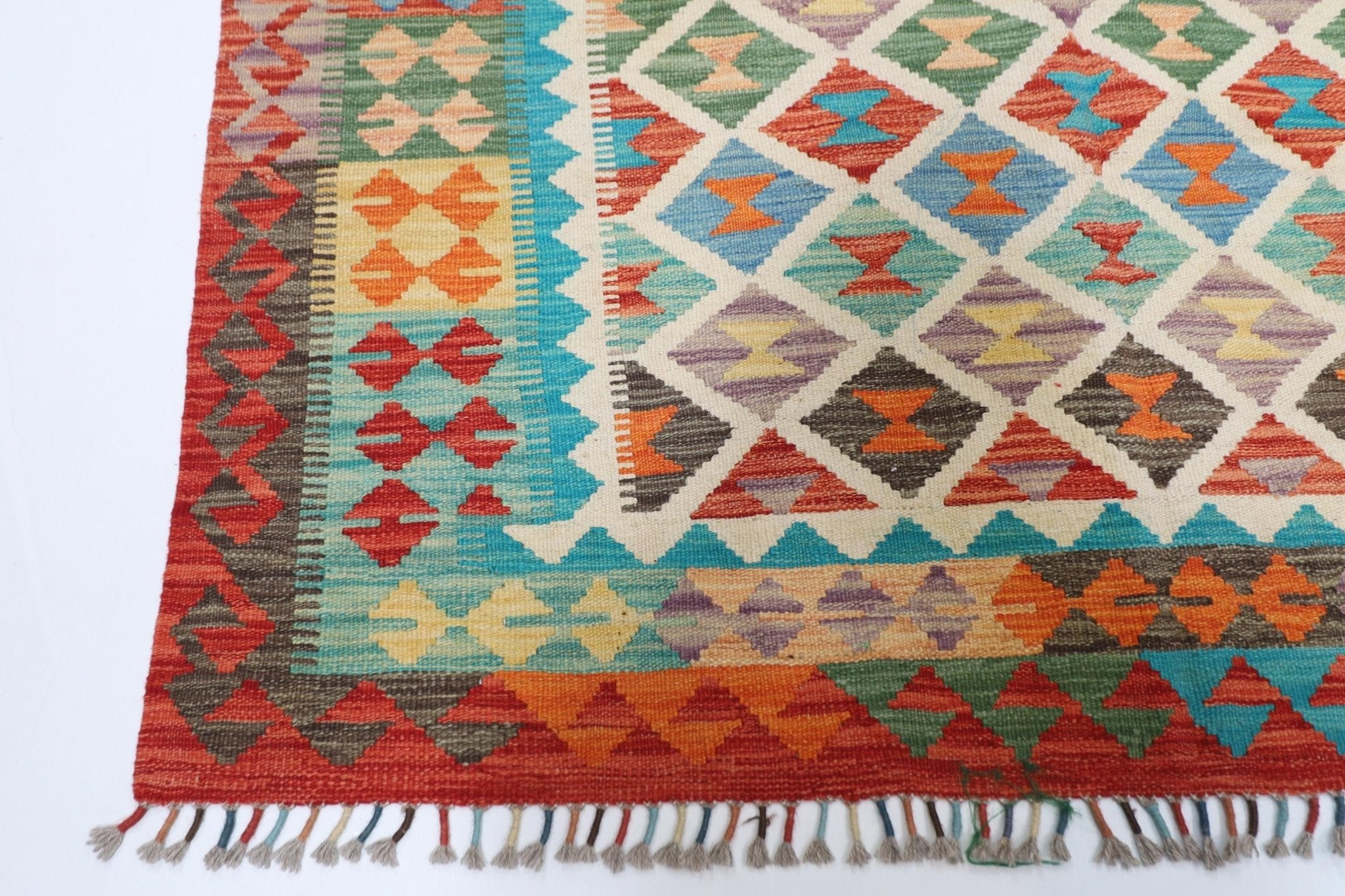 Artisan Kilim - 161x207 cm - Jerm Rugs - Handmade Afghan Rug - Jerm Rugs