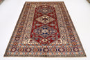 Azerbaijan - Inspired Hand - Knotted Afghan Wool Rug - 190x248 cm (6'3"x8'2") - Perfect for Bedroom, Living Room, and Office Decor - Jerm Rugs - Handmade Afghan Rug - Jerm Rugs