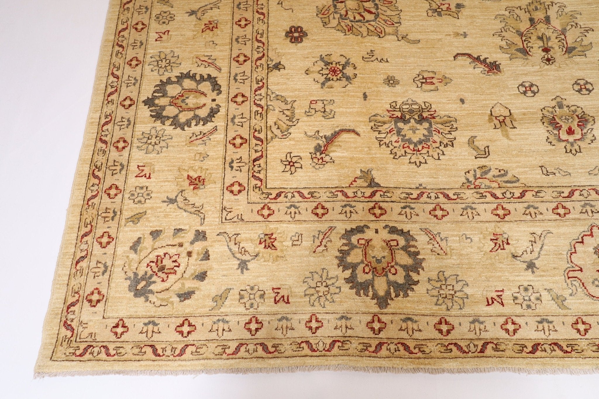 Beige Zeigler Rug - 277 x 350 cm - Jerm Rugs - Handmade Afghan Rug - Jerm Rugs