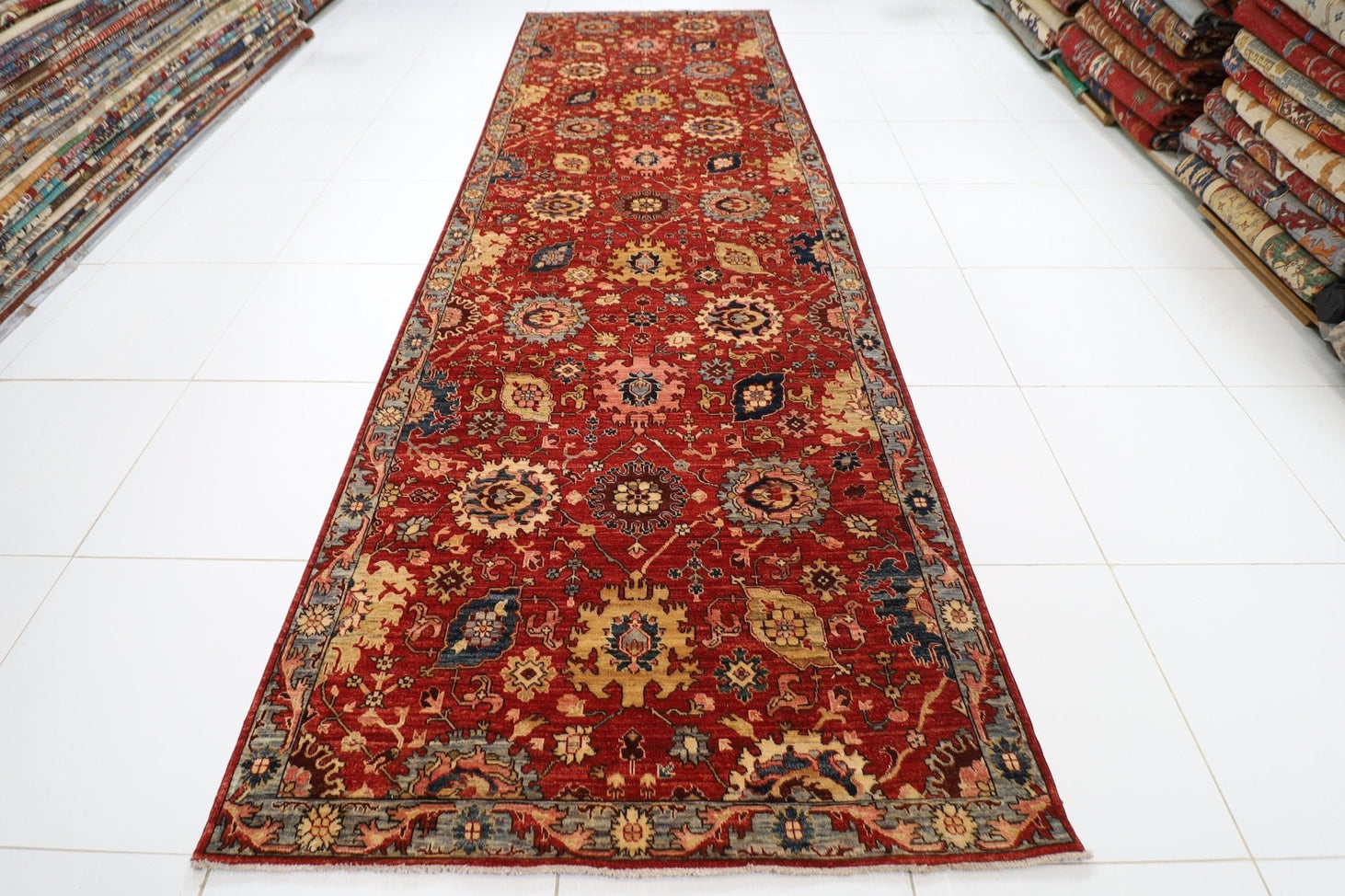 Bidjar - 153 x 463 cm Hand-Knotted Afghan Runner Rug