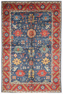 Bidjar - 159 x 216 cm Hand - Knotted Afghan Wool Area Rug - Jerm Rugs - Handmade Afghan Rug - Jerm Rugs