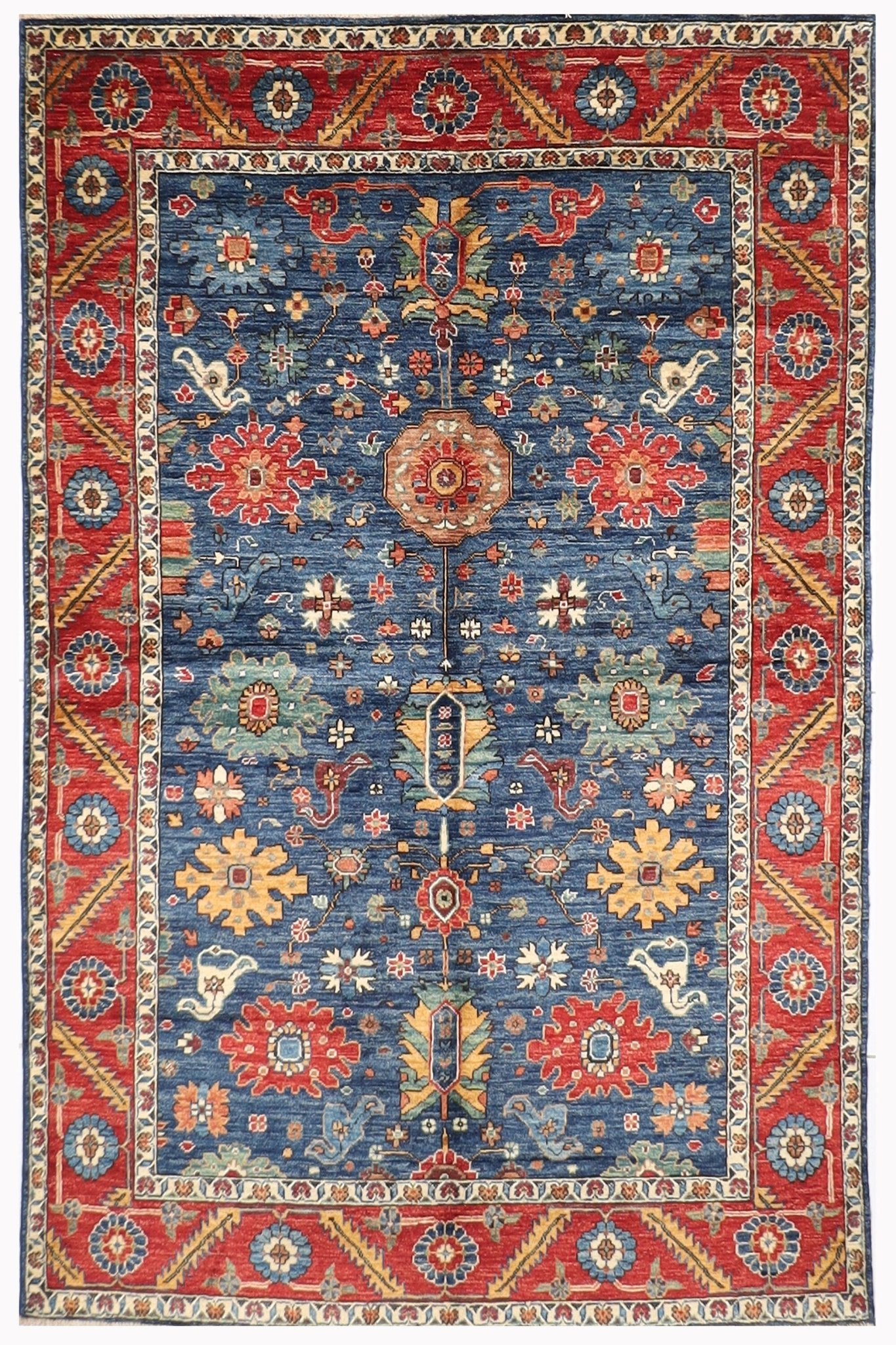 Bidjar - 159 x 216 cm Hand-Knotted Afghan Wool Area Rug