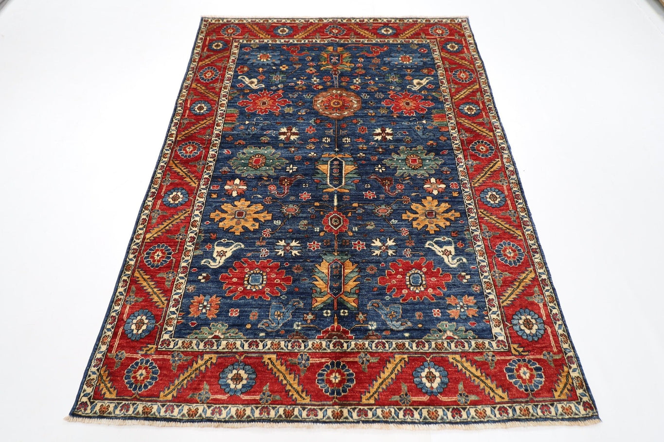 Bidjar - 159 x 216 cm Hand-Knotted Afghan Wool Area Rug